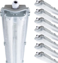 Proventa LED TL double 8 fixtures with 16 tubes 150 cm - Cold white light 6500 K - Value pack - 8 pieces - LED.nl