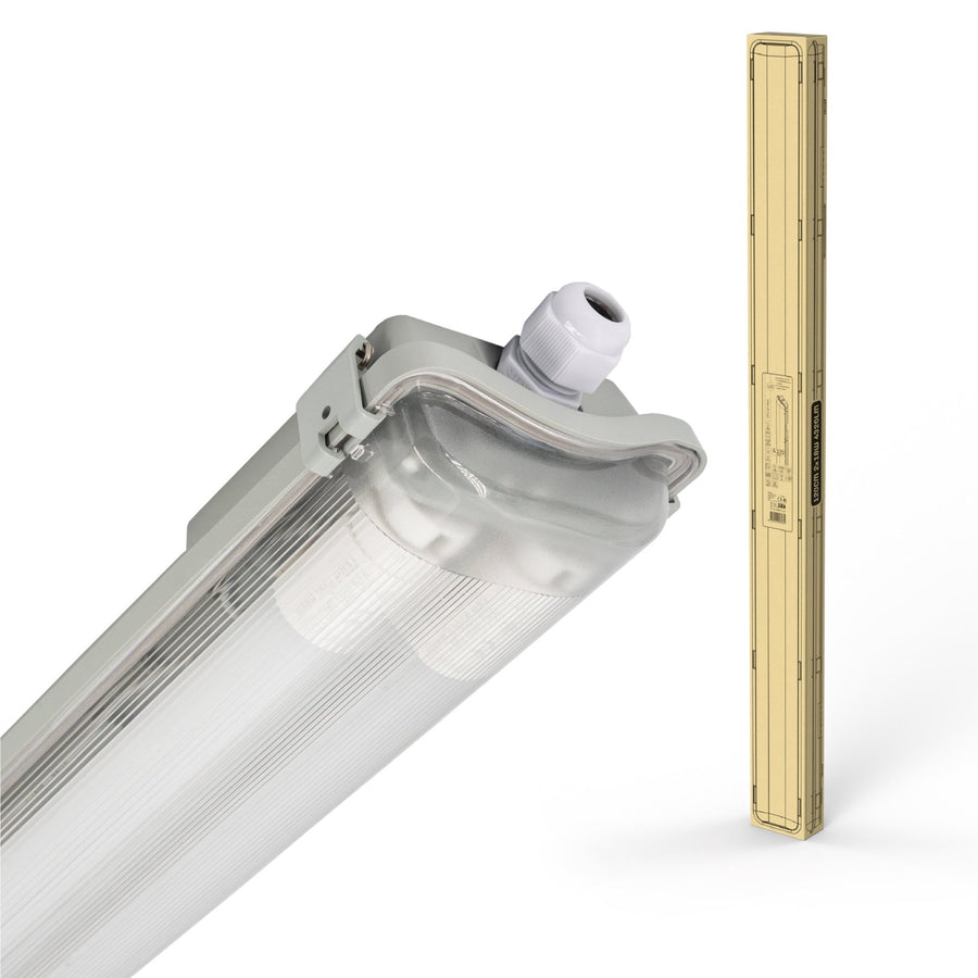 LED's Light LED TL Doppelleuchte mit 2 Lampen 120 cm - Kaltweißes Licht 6500 K - Wasserdicht - Komplettset - lidstore.shop