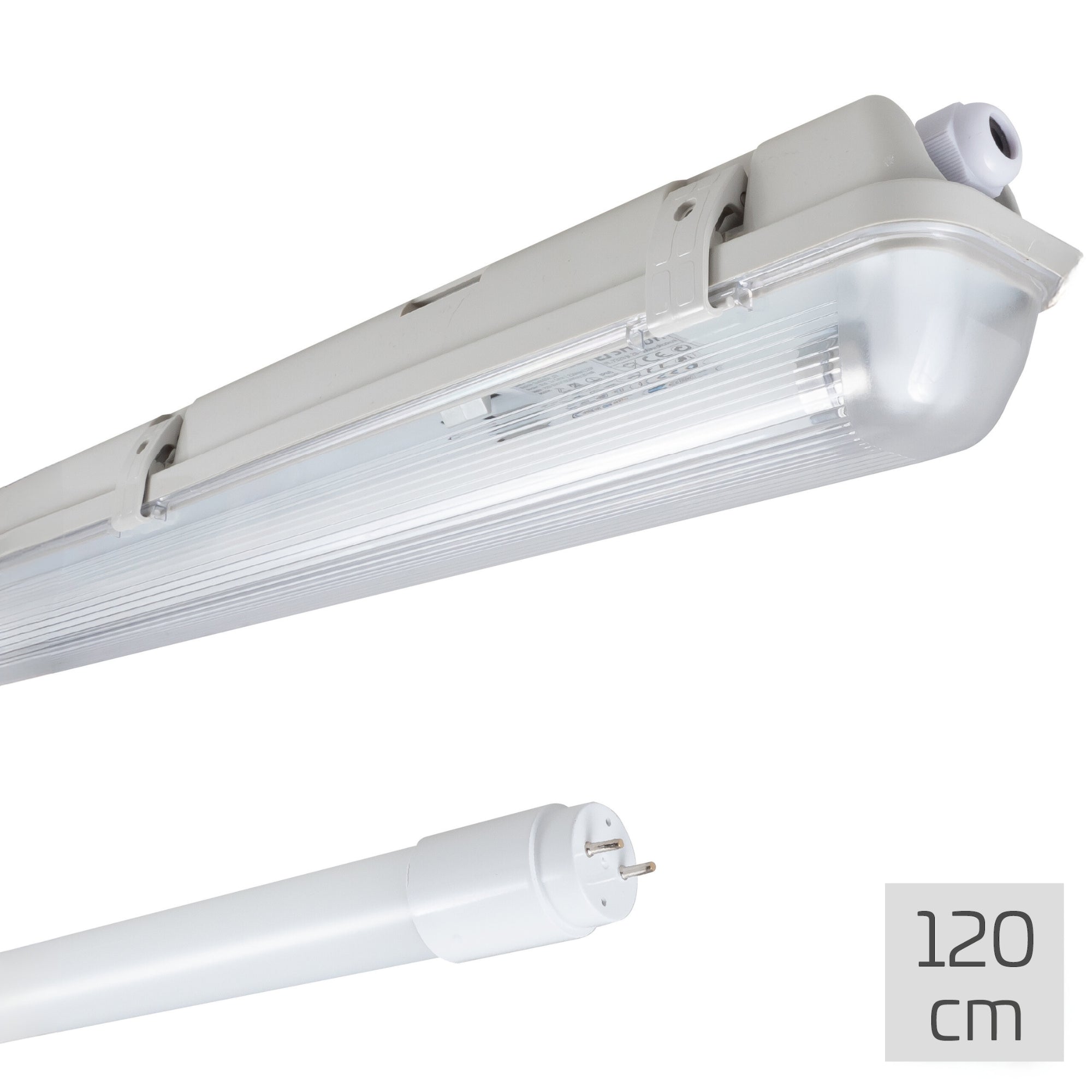 Proventa LED TL armatuur met lamp 120 cm - Koud wit licht 6500 K - Waterdicht - Complete set TL verlichting LED.nl