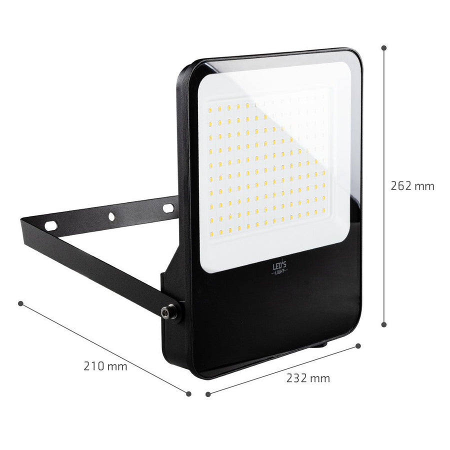LED-Flutlicht – 100 W, 9600 lm, 4000 K – Schwarz – IP65 - lidstore.shop