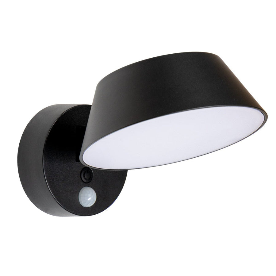 Solar-Wandleuchte für den Außenbereich mit Bewegungsmelder – 350 lm – 4000 K – Schwarz – IP54 – Sensor - lidstore.shop