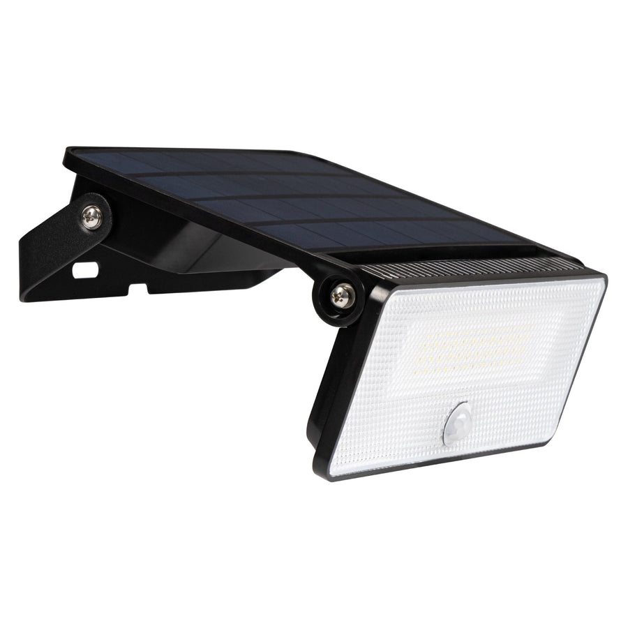 Schlanke Solar-LED-Außenlampe 1600 lm mit Sensor - Bewegungssensor und Nachtsensor - Kabellos - Schwarz - lidstore.shop
