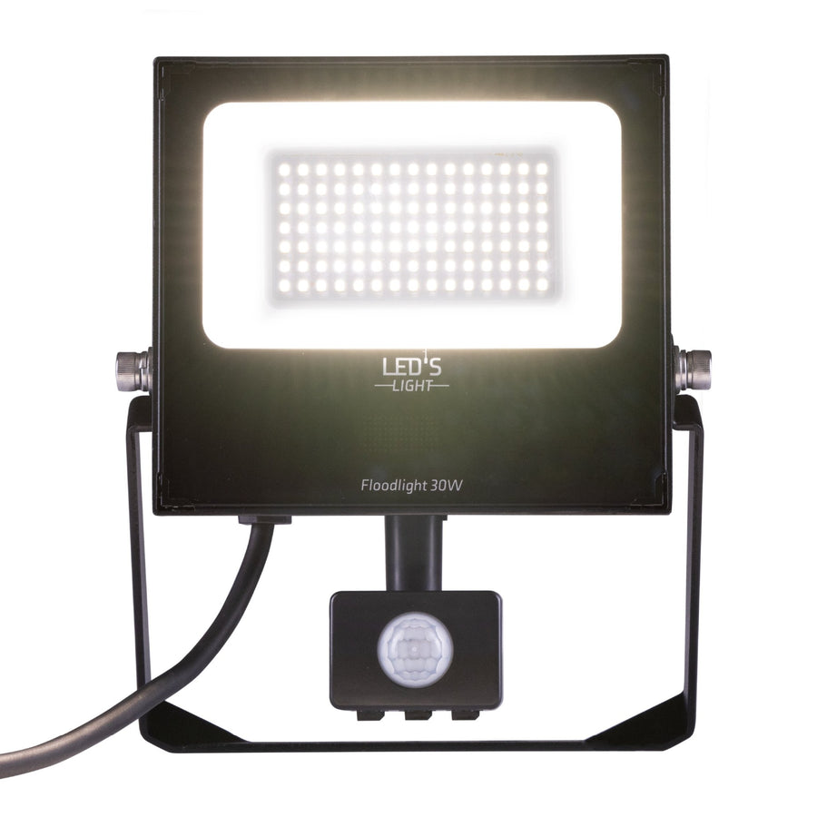 UltraFlood LED Floodlight 30W with Motion Sensor and Daylight Sensor - Tiltable - 4800 Lumen - IP65 - LED.nl