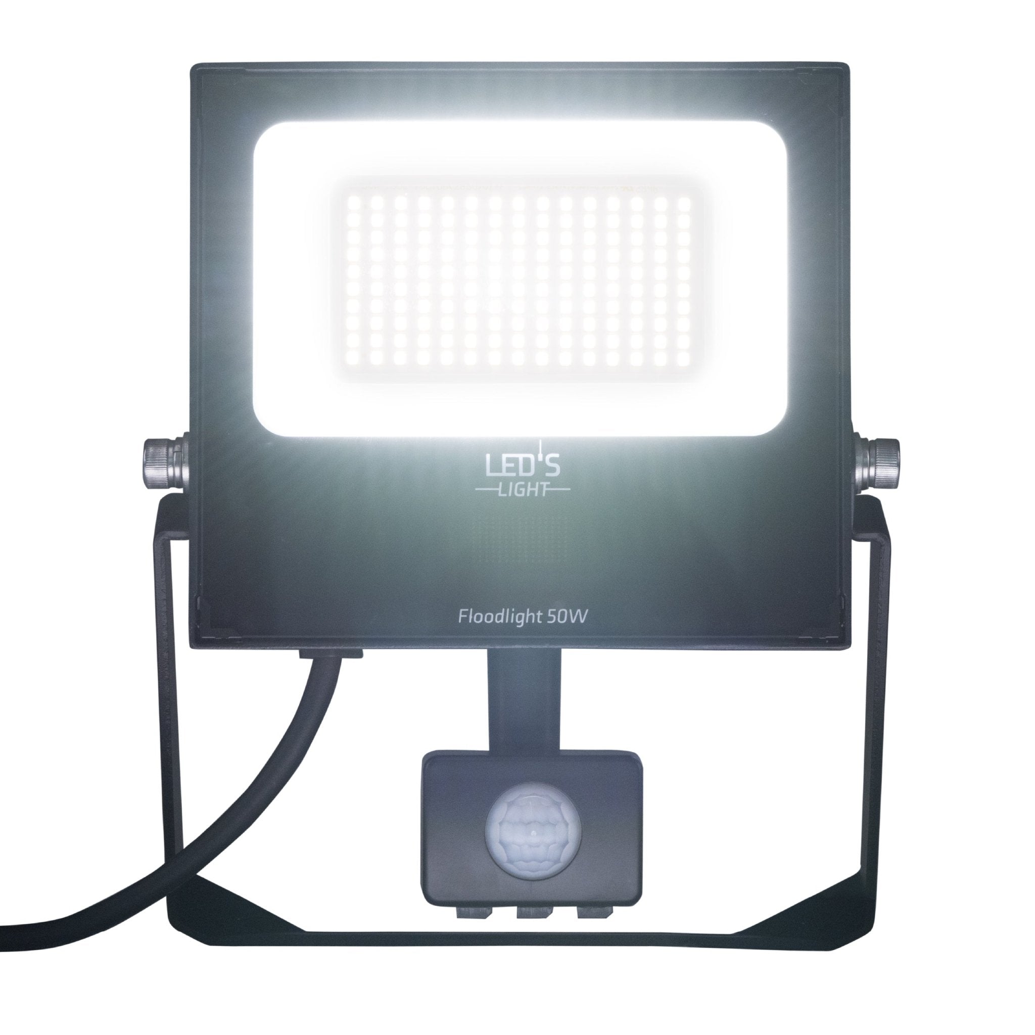 UltraFlood LED Schijnwerper 50W 4000K met Bewegingssensor en Daglichtsensor - Kantelbaar - 8000 Lumen - IP65 Schijnwerpers LED.nl