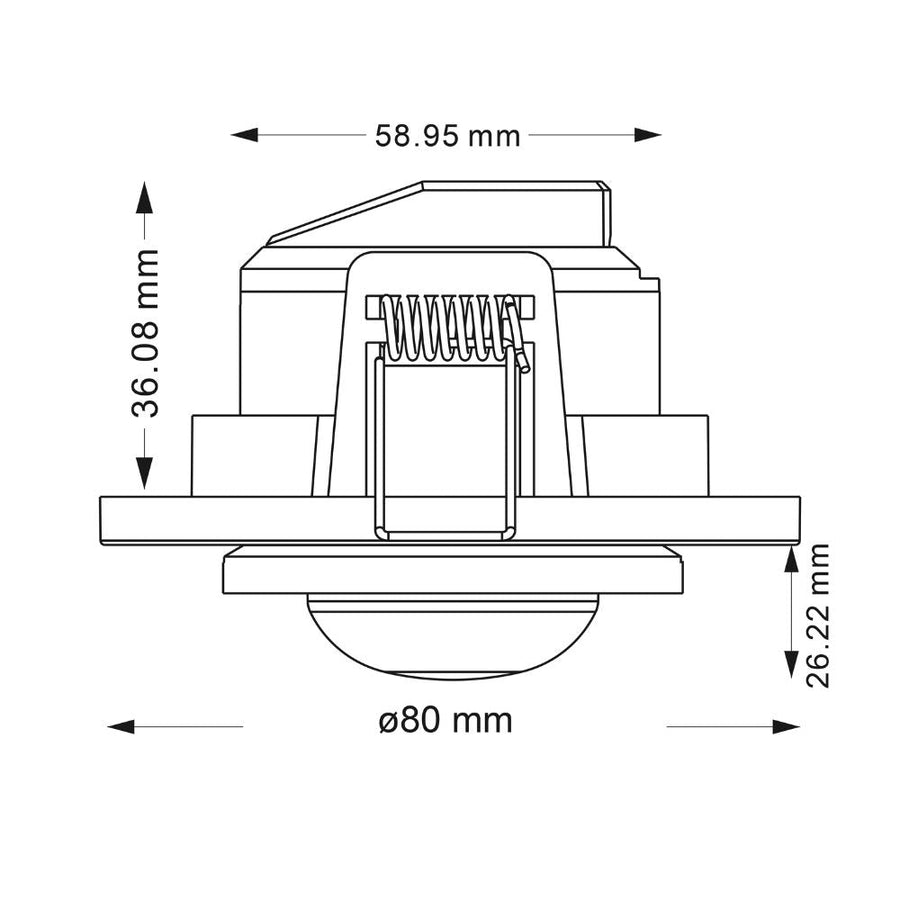 LED's Light Recessed Motion Detector - 0 to 1200W - Detection range of 8 meters - LED.nl