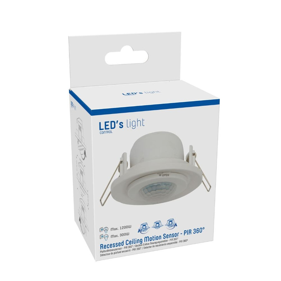 LED's Light Recessed Motion Detector - 0 to 1200W - Detection range of 8 meters - LED.nl