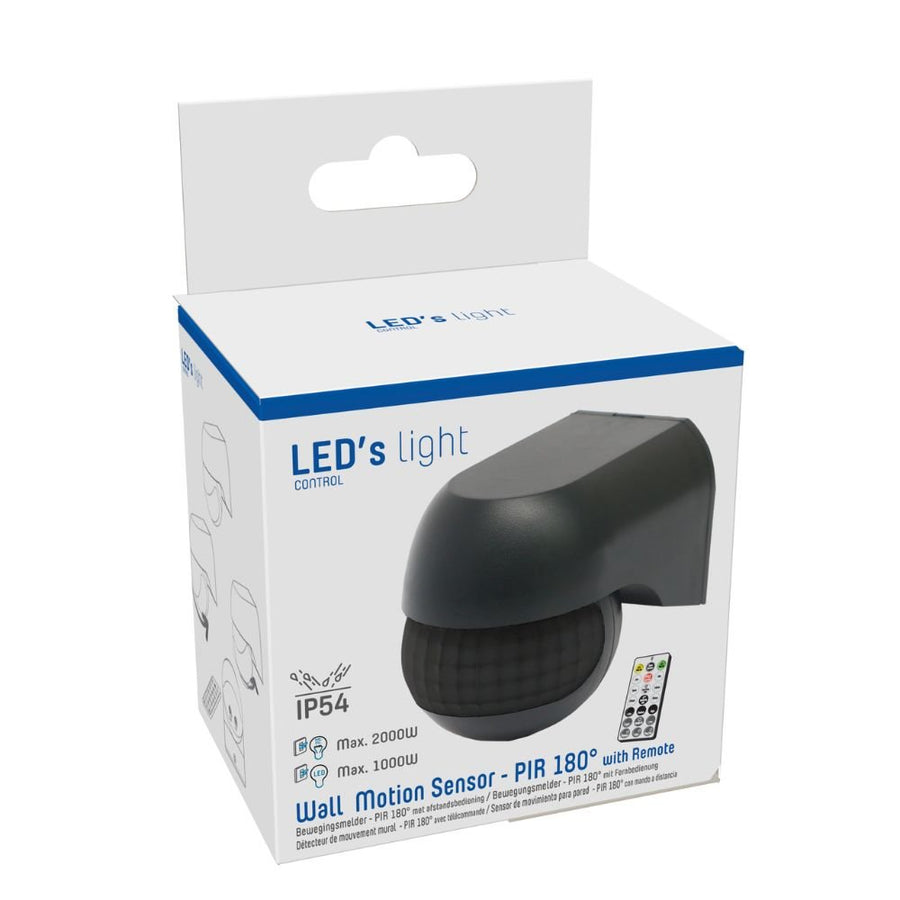 LED's Light 2-in-1 Bewegungsmelder mit Fernbedienung - Erkennt Dämmerung und Bewegung - Schwarz - lidstore.shop