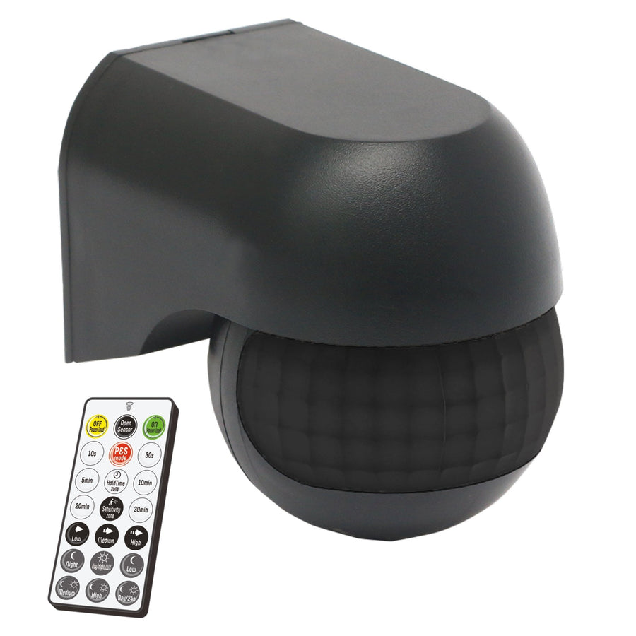 LED's Light 2-in-1 Bewegungsmelder mit Fernbedienung - Erkennt Dämmerung und Bewegung - Schwarz - lidstore.shop