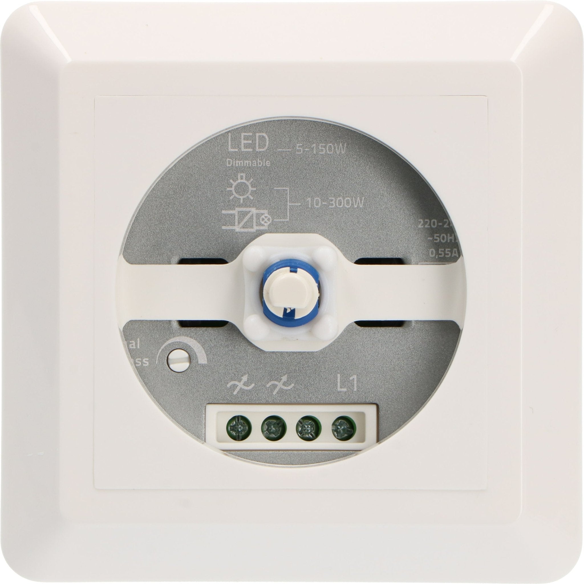 LED's Light Complete Dimmerknop met Frame - Wit - Past in frames van GIRA, JUNG, Busch-Jaeger Dimmers LED.nl