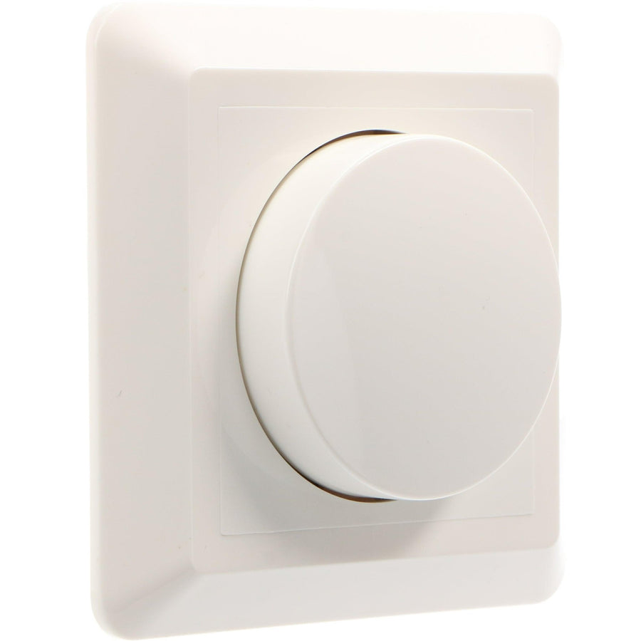 LEDs Licht Komplett Dimmerknopf mit Rahmen - Weiß - Passend für Rahmen von GIRA, JUNG, Busch-Jaeger - lidstore.shop