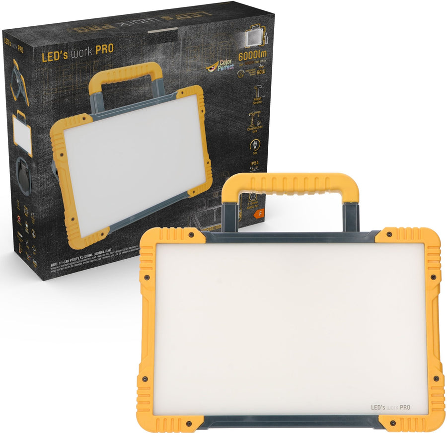 LED's Work ColorPro Construction Lamp 6000 - Realistische Farbwiedergabe CRI97 - 5 Meter Kabel - IP54 - 60W - lidstore.shop