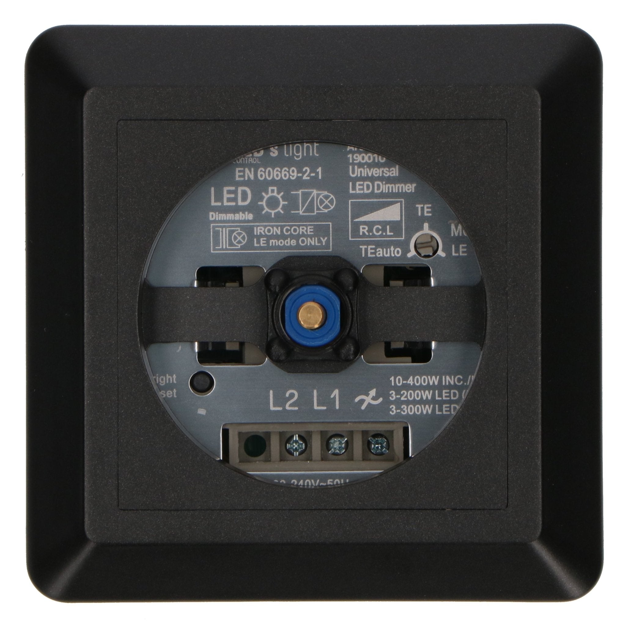 LED's Light Complete Dimmerknop met Frame - Zwart - Past in frames van GIRA, JUNG, Busch-Jaeger Dimmers LED.nl