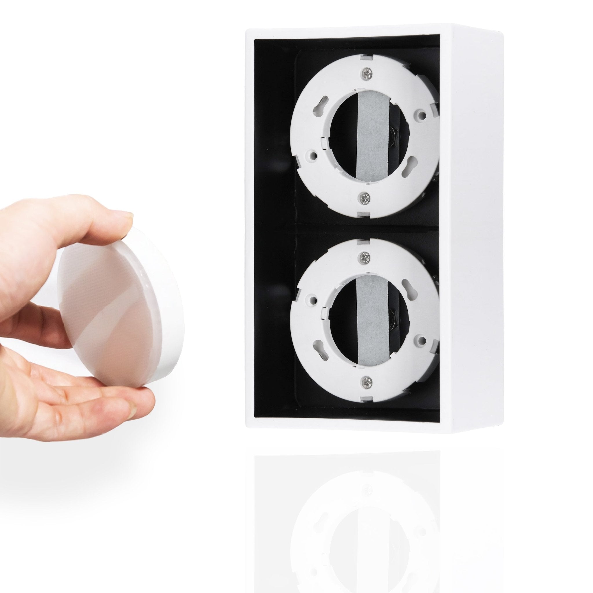 LED's Light Cube LED Plafondlamp - 2 lichtpunten - Draaibaar licht - Staal - 20 x 8 cm - Wit Plafondlampen LED.nl