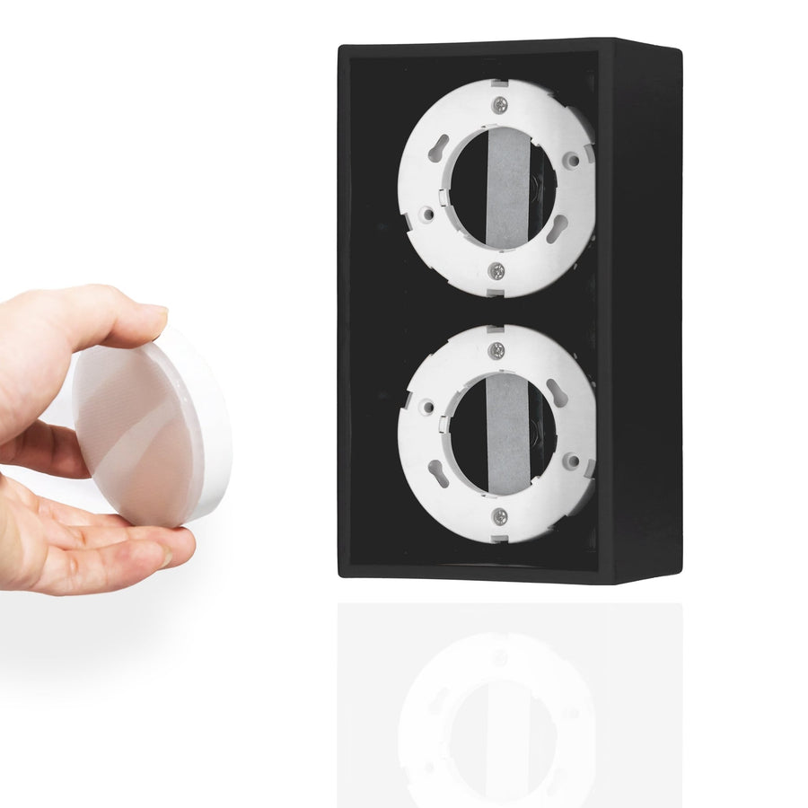 LED's Light Cube lidstore.shopckenleuchte - 2 Lichtpunkte - Drehbares Licht - Stahl - 20 x 8 cm - Schwarz - lidstore.shop