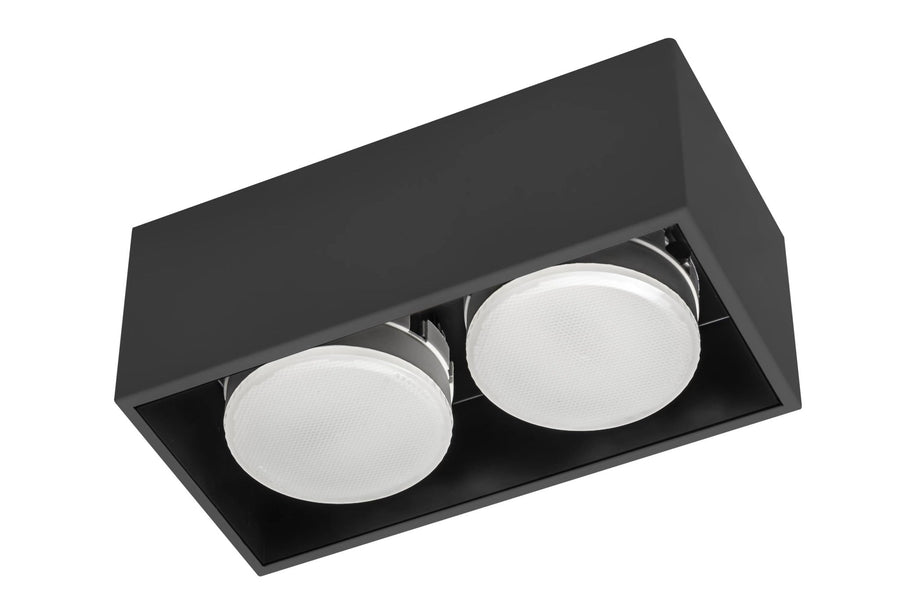 LED's Light Cube lidstore.shopckenleuchte - 2 Lichtpunkte - Drehbares Licht - Stahl - 20 x 8 cm - Schwarz - lidstore.shop
