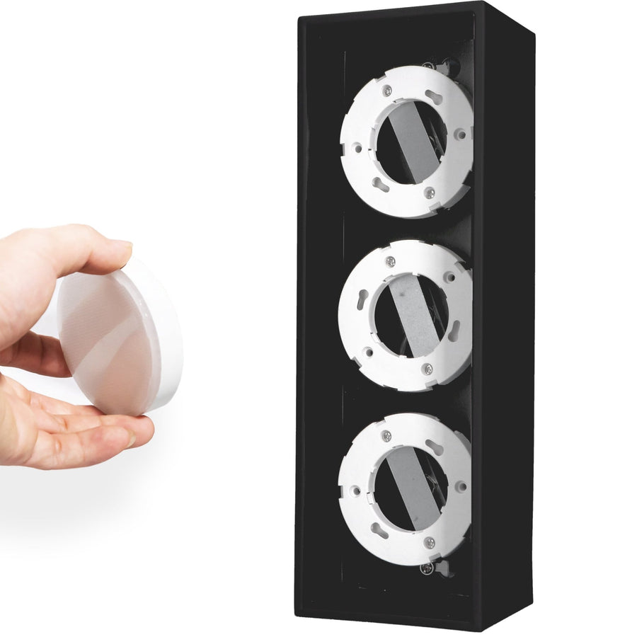 LED's Light Cube lidstore.shopckenleuchte - 3 Lichtpunkte - Drehbares Licht - Stahl - 30 x 8 cm - Schwarz - lidstore.shop
