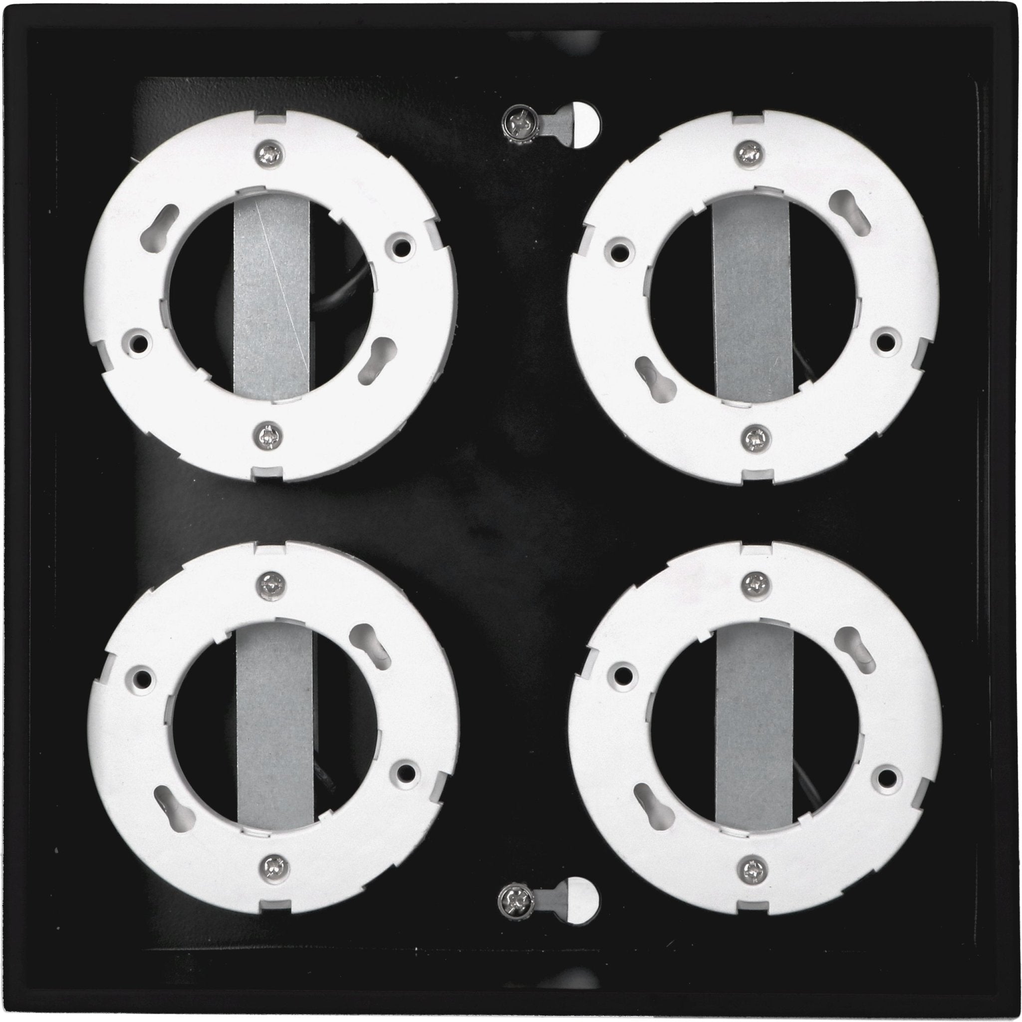 LED's Light Cube LED Plafondlamp - 4 lichtpunten - Draaibaar licht - Staal - 20 x 20 cm - Zwart Plafondlampen LED.nl