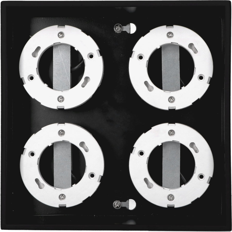LED's Light Cube LED Plafondlamp - 4 lichtpunten - Draaibaar licht - Staal - 20 x 20 cm - Zwart Plafondlampen LED.nl