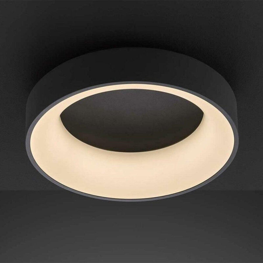 Deco Ceiling lamp black Ø 45 cm with remote control - Dimmable white light - Background lighting - LED.nl