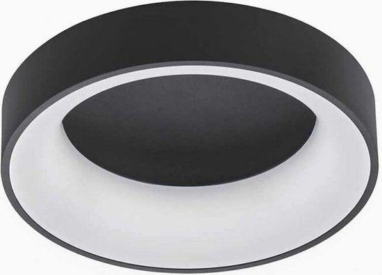 Deco Plafondlamp zwart Ø 45 cm met afstandsbediening - Dimbaar wit licht - Achtergrondverlichting Plafondlampen LED.nl