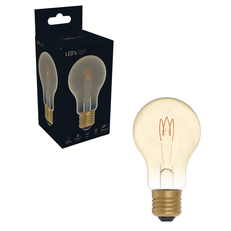 LED Lamp E27 gold - Vintage design - Dimmable extra warm white light - LED.nl
