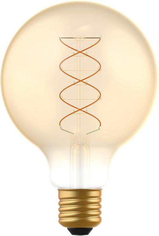 DecoDim LED Lamp Gold E27 - XL Ø 9.5 cm - Dimmable - Extra warm white - 5W (25W) - LED.nl