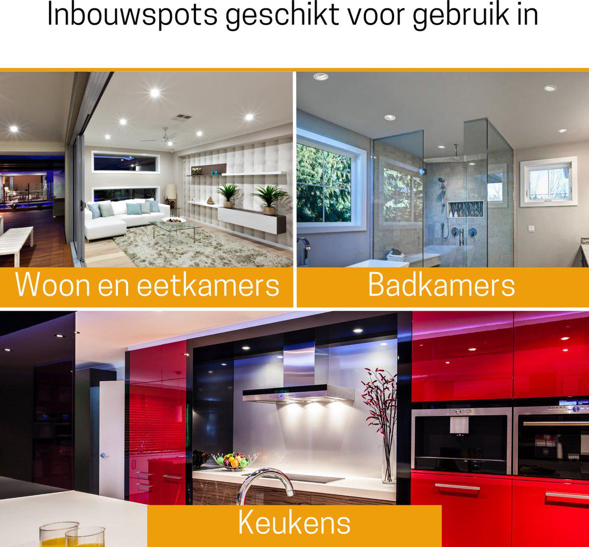 3 PACK - LED's Light Pro LED Inbouwspot Nikkel - DimToWarm - Ø 68mm - Kantelbaar - Warm wit licht - CRI95 Inbouwspots LED.nl