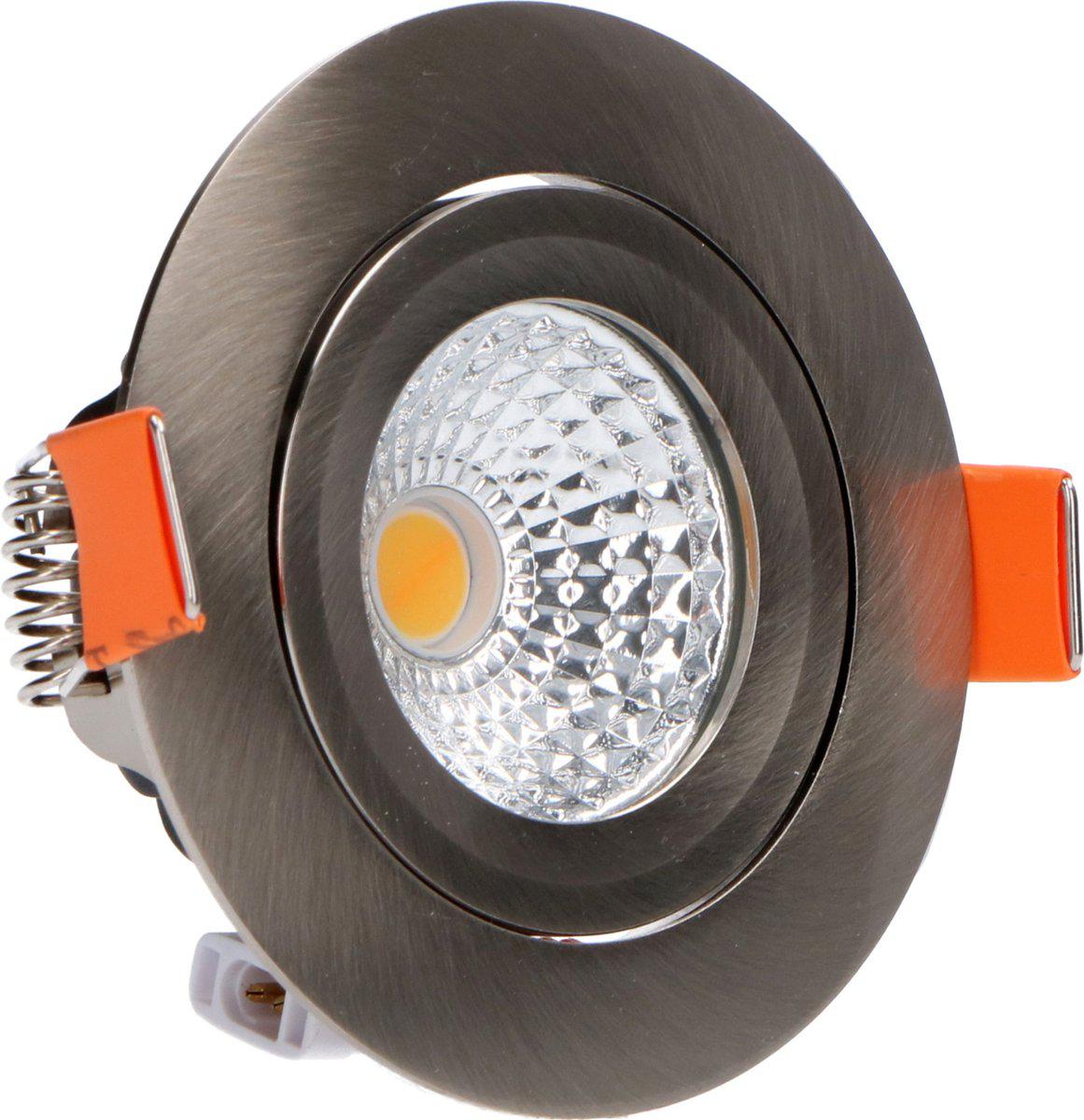 3 PACK - LED's Light Pro LED Inbouwspot Nikkel - DimToWarm - Ø 68mm - Kantelbaar - Warm wit licht - CRI95 Inbouwspots LED.nl