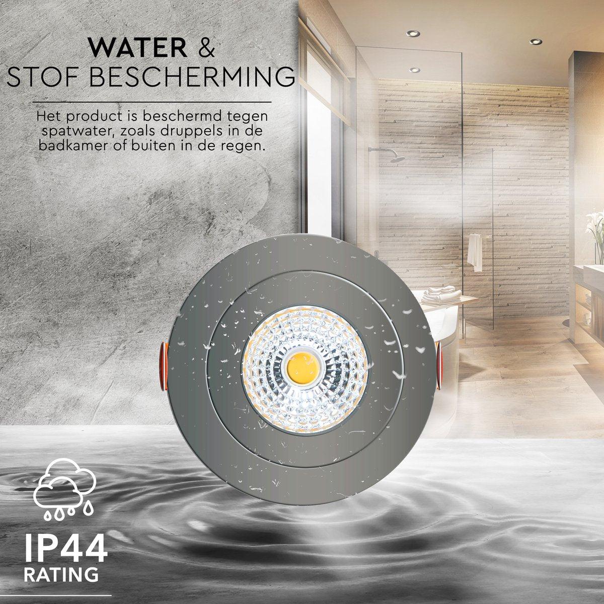 3 PACK - LED's Light Pro LED Inbouwspot Nikkel - DimToWarm - Ø 68mm - Kantelbaar - Warm wit licht - CRI95 Inbouwspots LED.nl