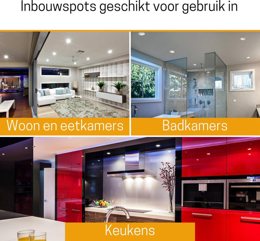 LED's Light Pro LED Recessed Spotlight Black - DimToWarm - Ø 68mm - Tiltable - Warm white light - CRI95 - Dimmable - LED.nl