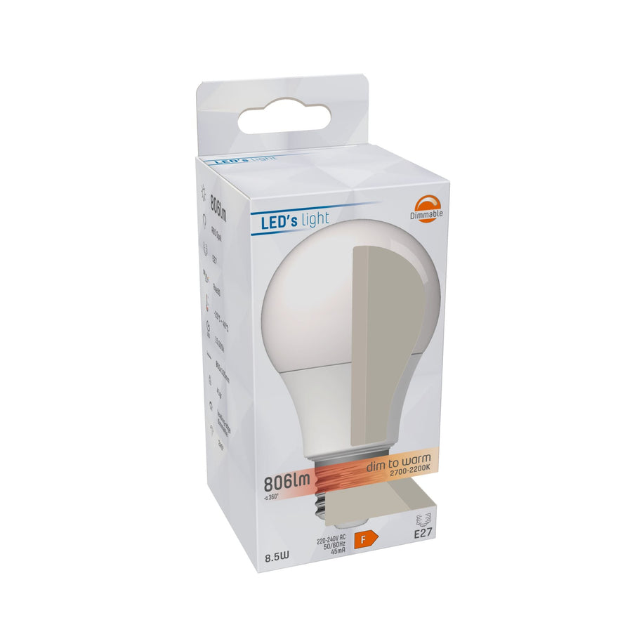 Dimmable LED Lamp E27 - Dimmable to extra warm white - 1 lamp - LED.nl
