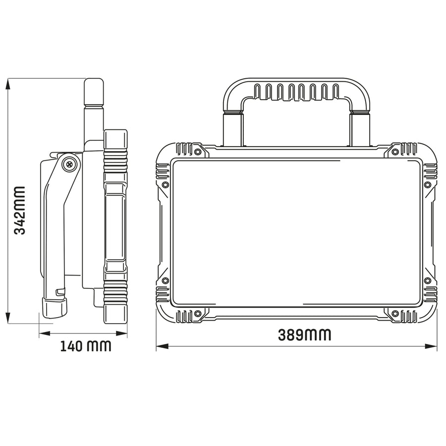 LED's Work Akku-LED-Bauleuchte 5200 - Funktioniert mit Akkus von Makita, Bosch, Dewalt, Milwaukee, Metabo - IP54 - lidstore.shop
