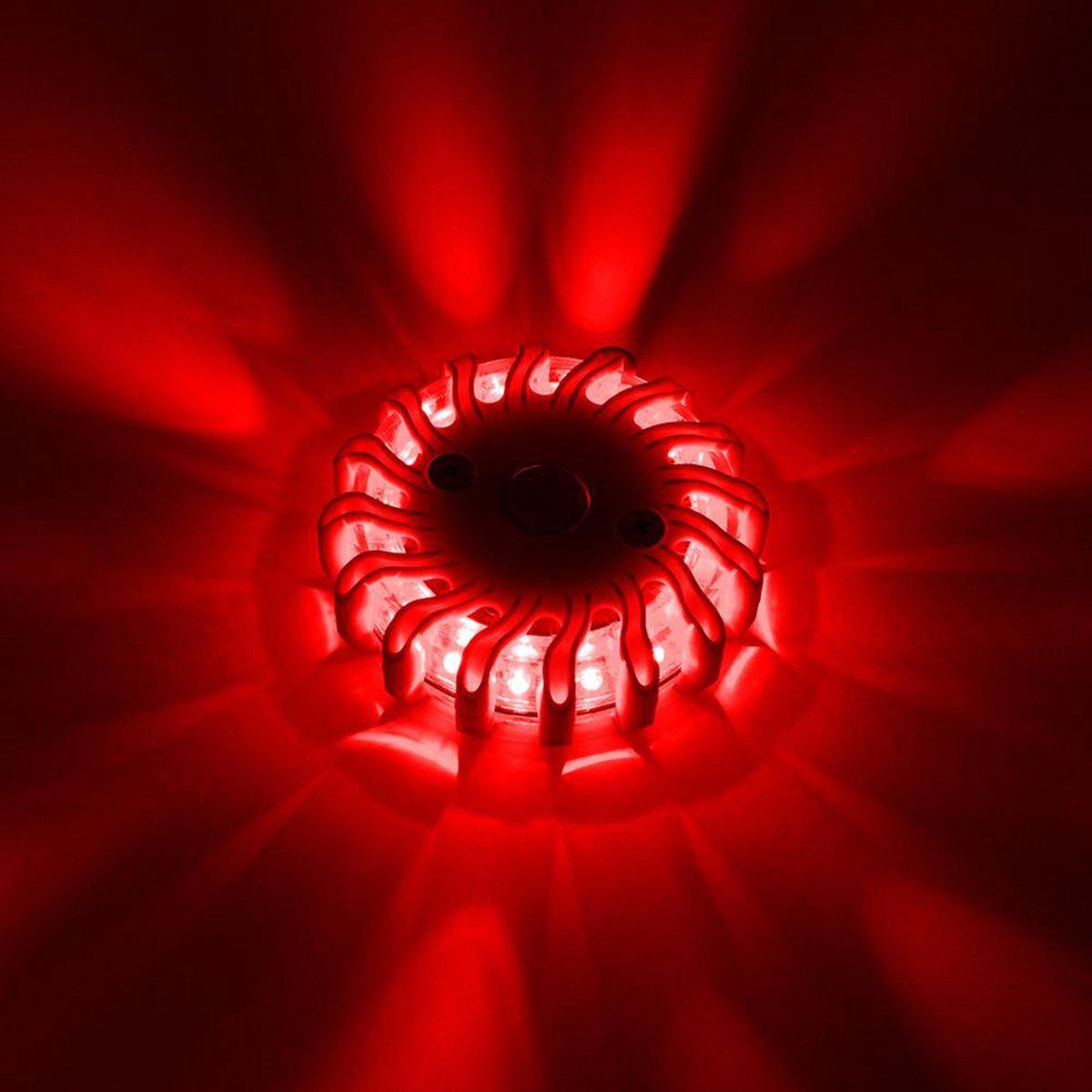 LED's Light Draadloze LED Zwaailamp op Batterijen - 9 standen - Magnetisch & Waterdicht - Rood Noodverlichting LED.nl