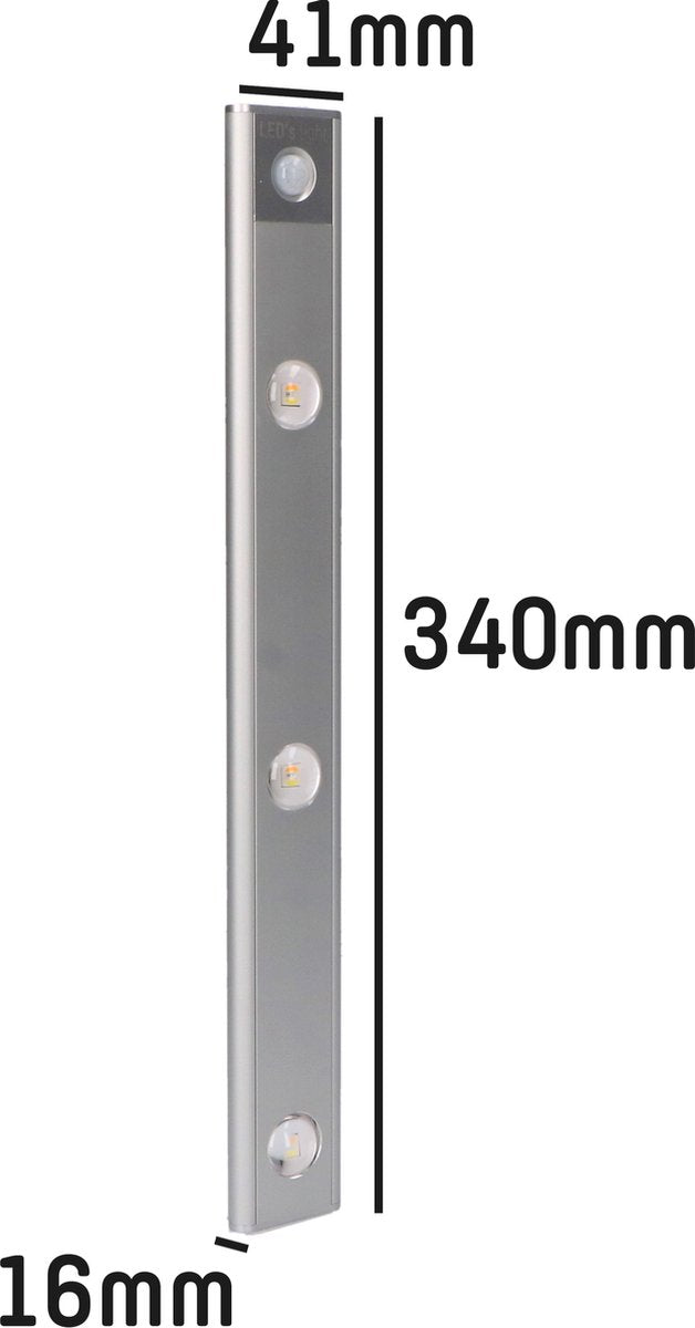 LED-Unterbauleuchte EasyFix mit Bewegungssensor – RGB-Funktion – 3 Lichtpunkte – kabellos und wiederaufladbar – 35 cm - lidstore.shop