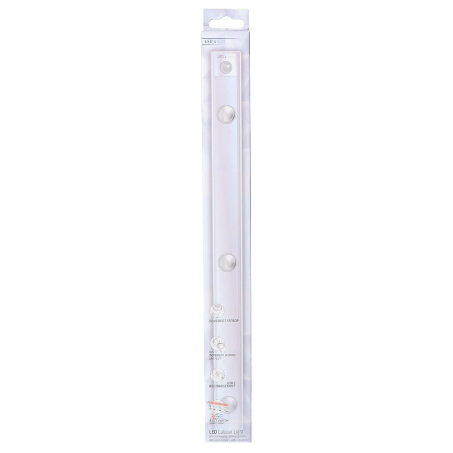 LED-Unterbauleuchte EasyFix mit Bewegungssensor – RGB-Funktion – 3 Lichtpunkte – kabellos und wiederaufladbar – 35 cm - lidstore.shop