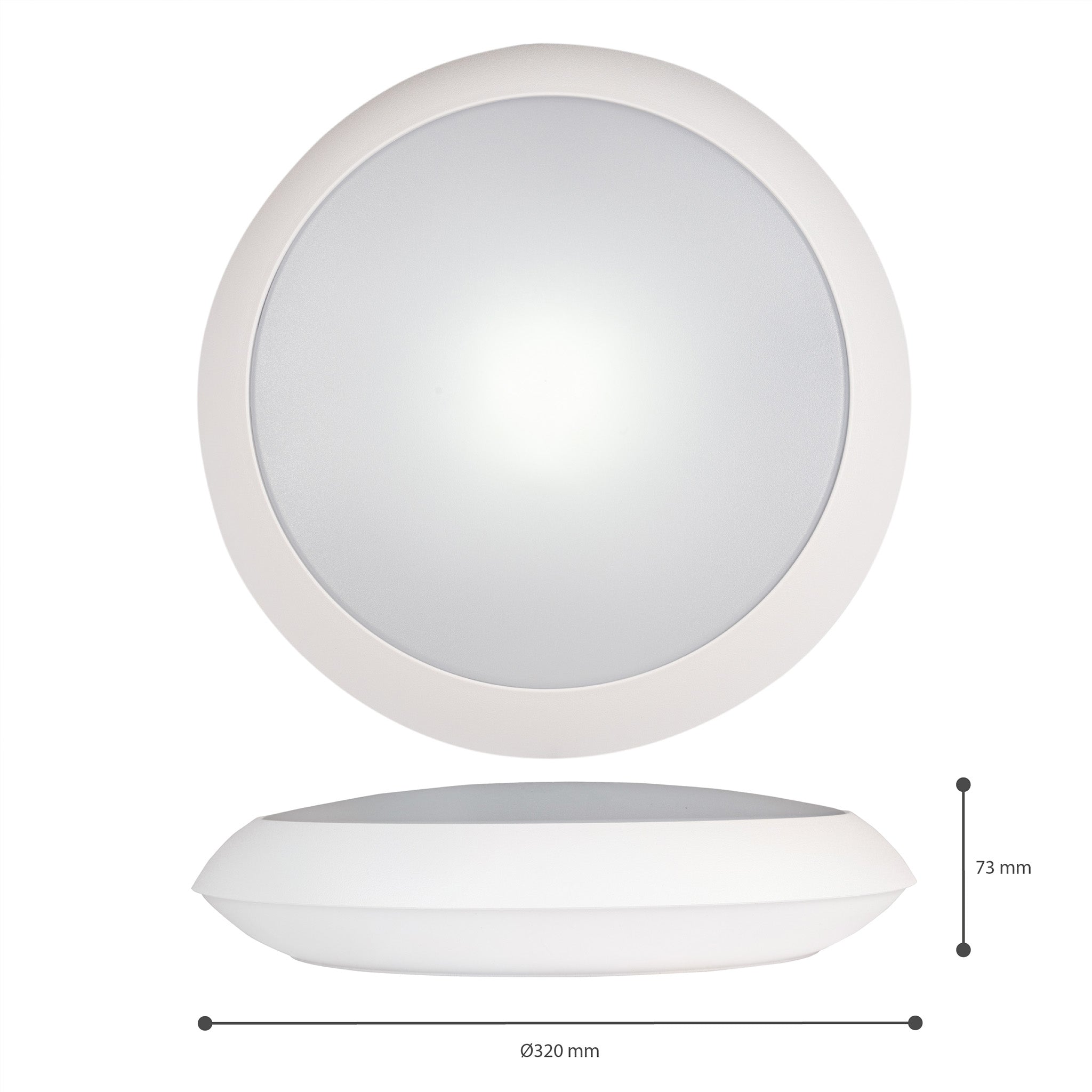 EasyFix LED Plafondlamp 30 cm - Lichtkleur en lichtsterkte dimbaar - Waterdicht - IP66 Plafondlampen Led.nl