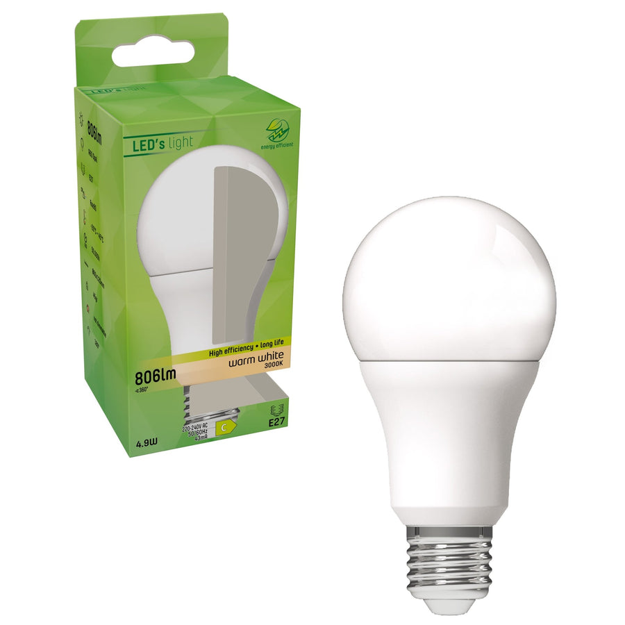 E27 LED Lamp - 4W replaces 60W - 3000K warm white - 1 lamp - LED.nl