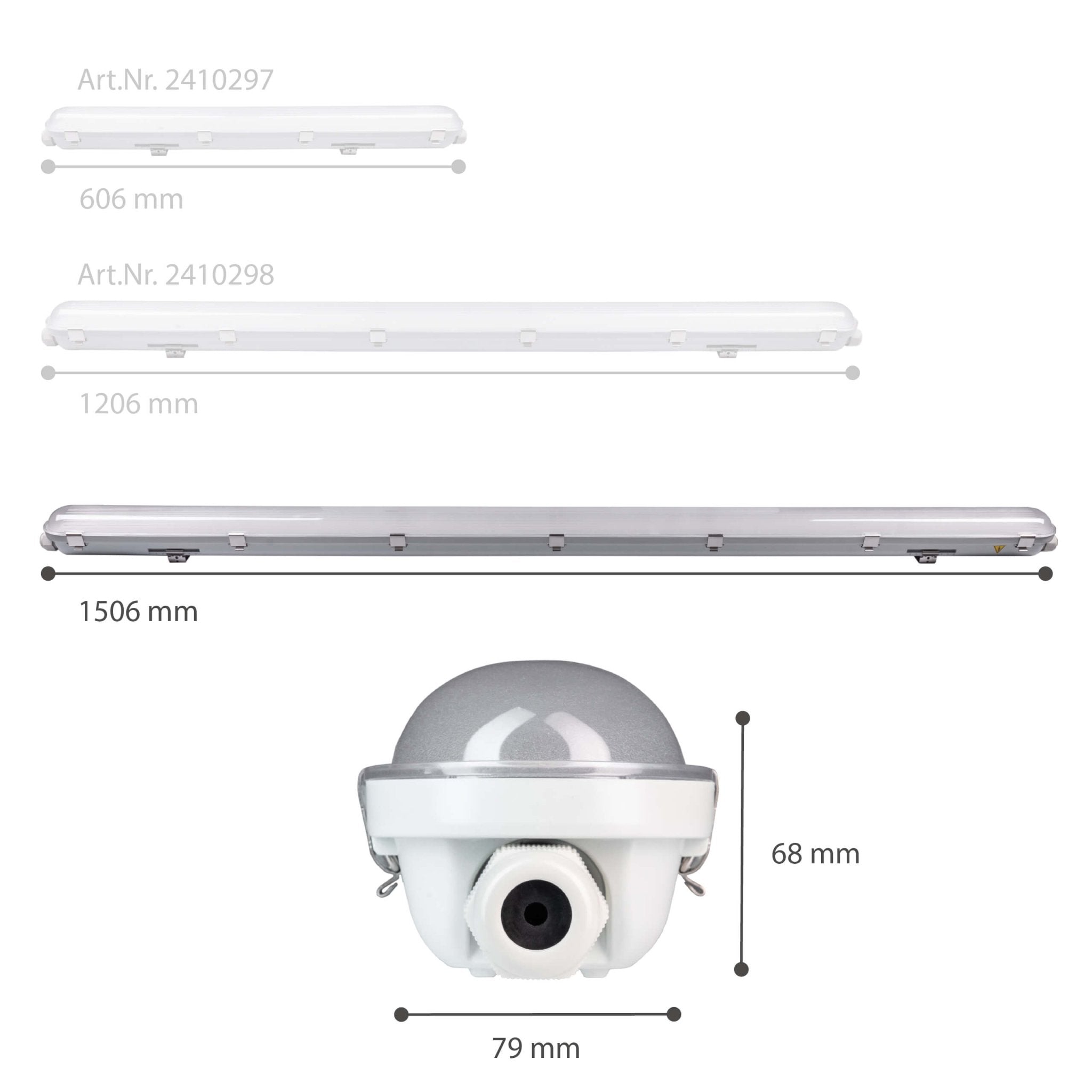 LED's Light Pro Philips Koppelbare TL armatuur 150 cm - 40W - Energielabel B - Dimbaar licht - 7200 lm - 180Lm/W - IP65 - 4000K - IK08 TL verlichting LED.nl