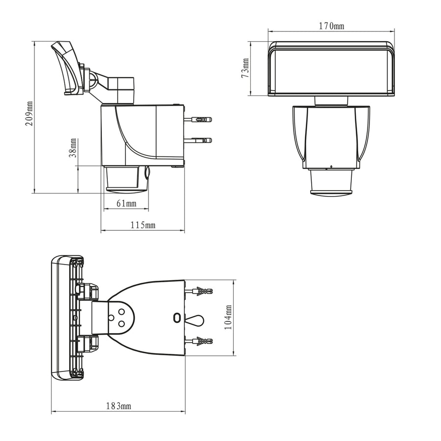 LED's Light LED-Flutlicht mit Sensor - Automatische Bewegungsverfolgung - Weiß - lidstore.shop