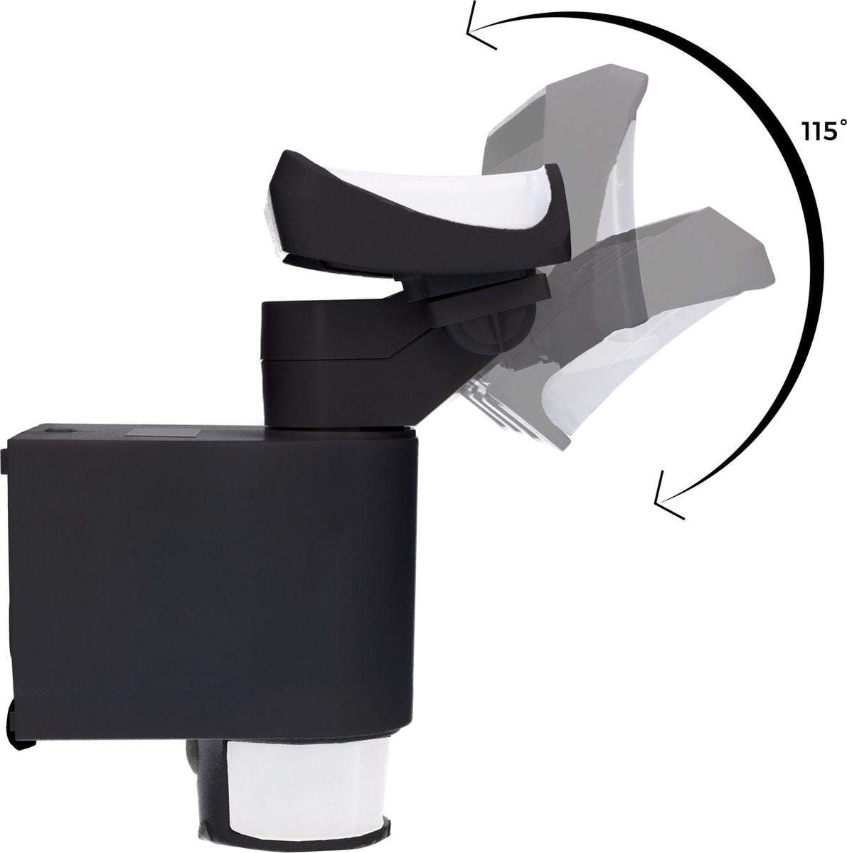 LED's Light LED Schijnwerper met Sensor - Automatische bewegingsvolging - Zwart Lichtbronnen Led.nl