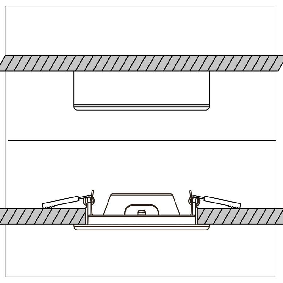 LED's Light LED Recessed spotlight square 15 cm - Dimmable - Recessed and surface mounted - 1200 lm - LED.nl
