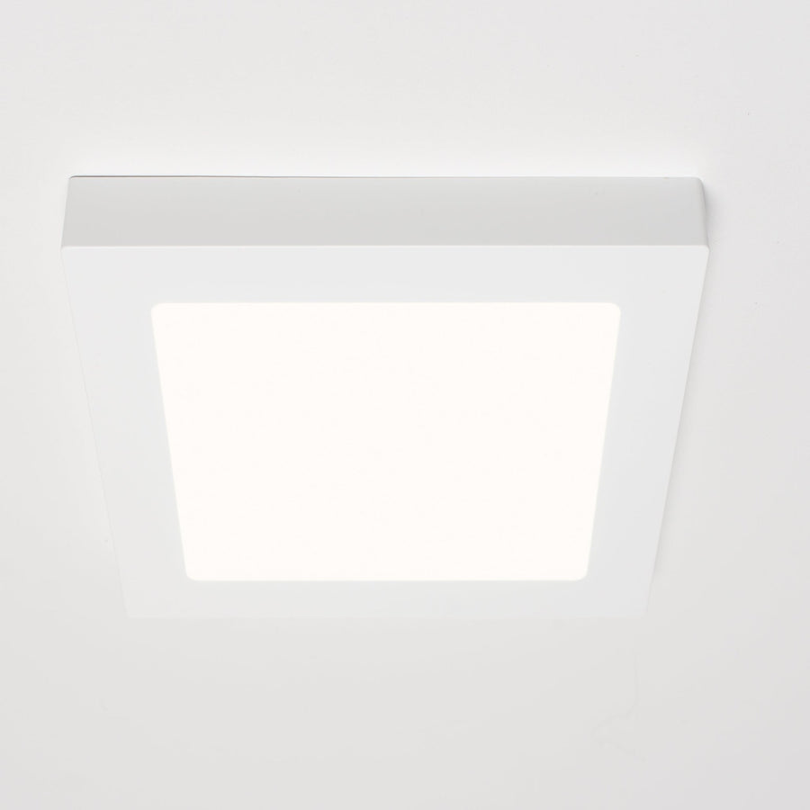 LED's Light Inbouw/Opbouw LED Plafondlamp CCT Ø 20 cm vierkant - Dimbaar - warm en koud wit - Zaagmaat 200×200mm – Wit Plafondlampen LED.nl