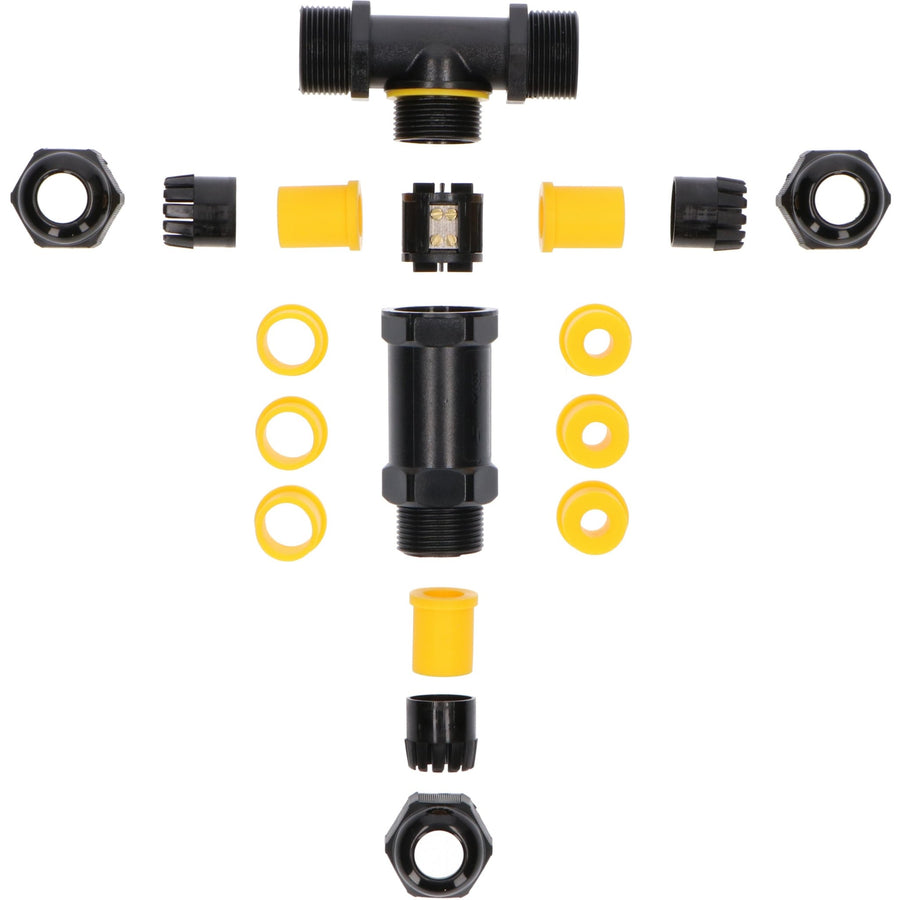 LED's Light Pro Cable Connector T-connector - IP68 waterproof - For 3 cables from 4 to 14 mm - LED.nl
