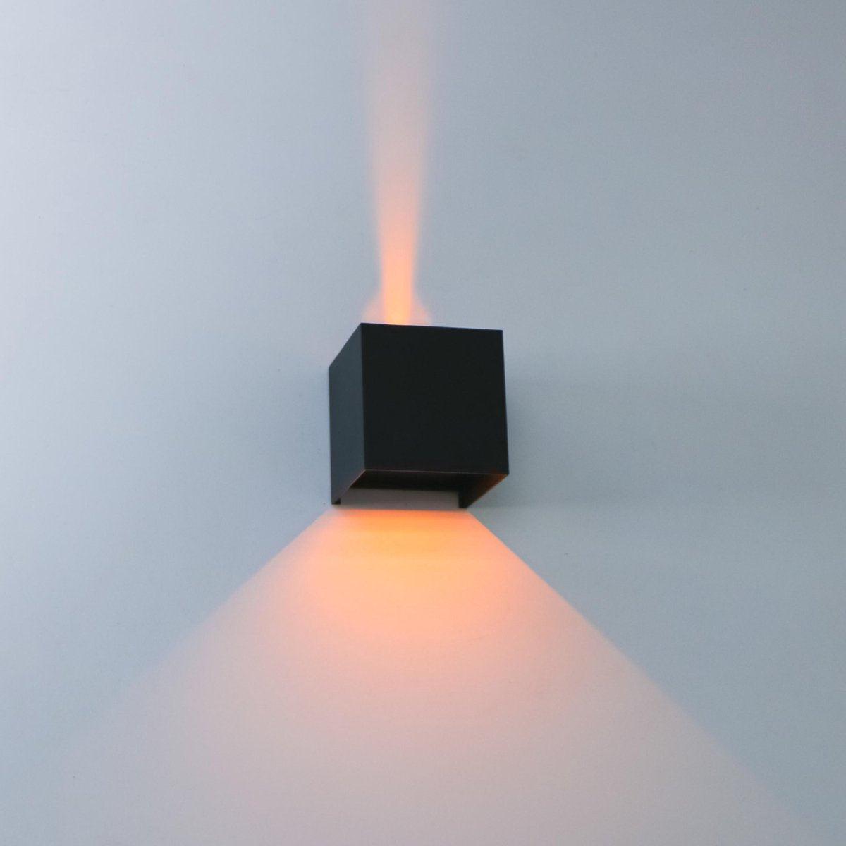 LED's Light Kubus LED Wandlamp buiten - 2 lichts - Dimbaar en instelbare lichtkleur - IP65 Waterdicht - Zwart Wandlampen LED.nl