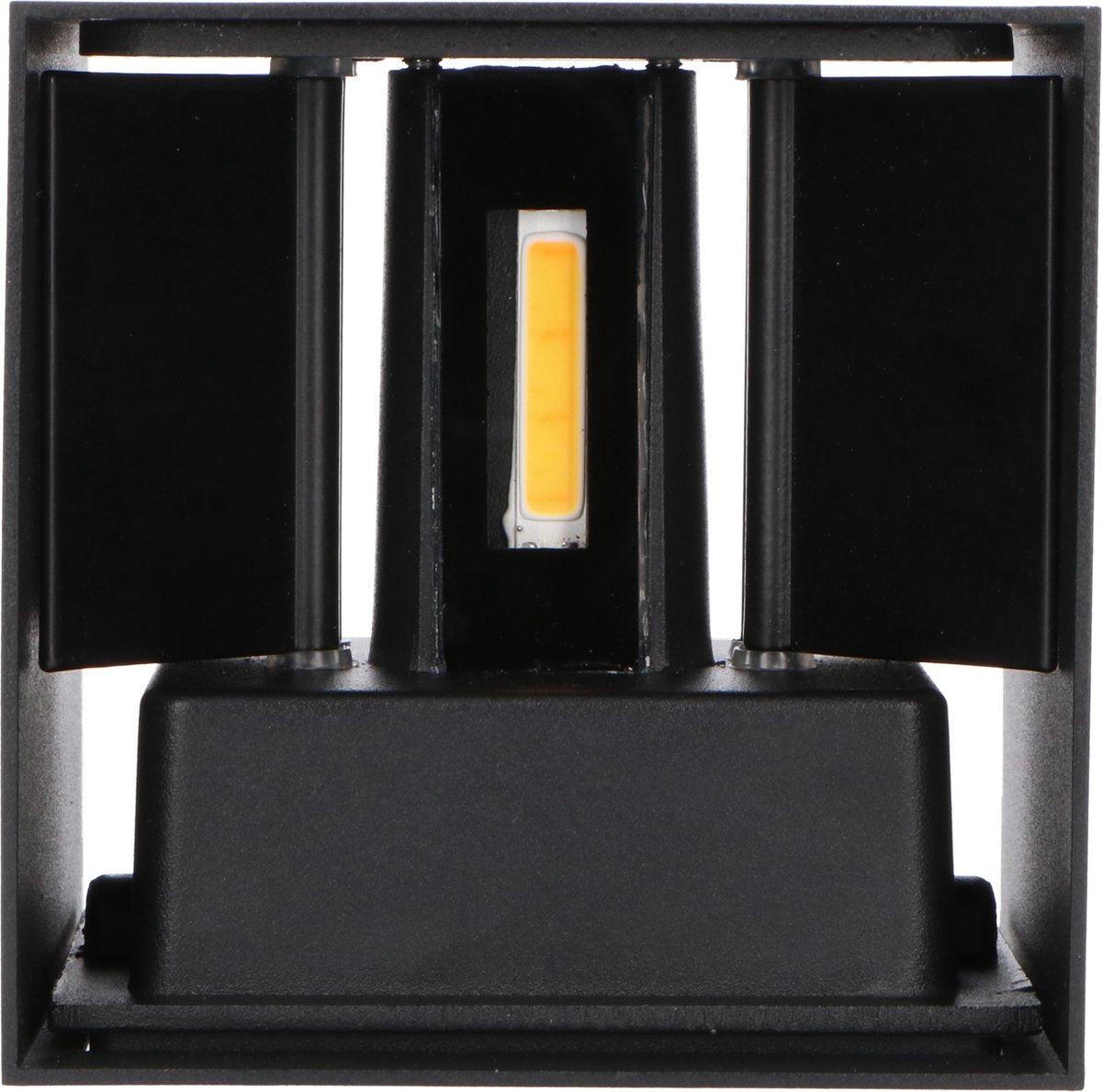 LED's Light Kubus LED Wandlamp buiten - 2 lichts - Dimbaar en instelbare lichtkleur - IP65 Waterdicht - Zwart Wandlampen LED.nl