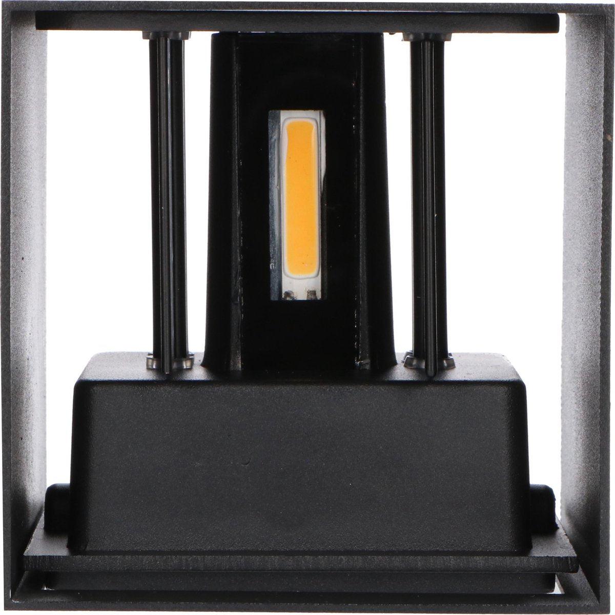 LED's Light Kubus LED Wandlamp buiten - 2 lichts - Dimbaar en instelbare lichtkleur - IP65 Waterdicht - Zwart Wandlampen LED.nl