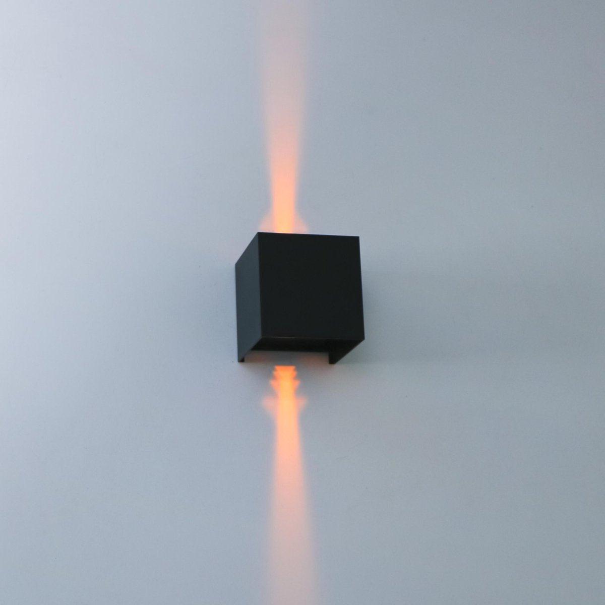 LED's Light Kubus LED Wandlamp buiten - 2 lichts - Dimbaar en instelbare lichtkleur - IP65 Waterdicht - Zwart Wandlampen LED.nl