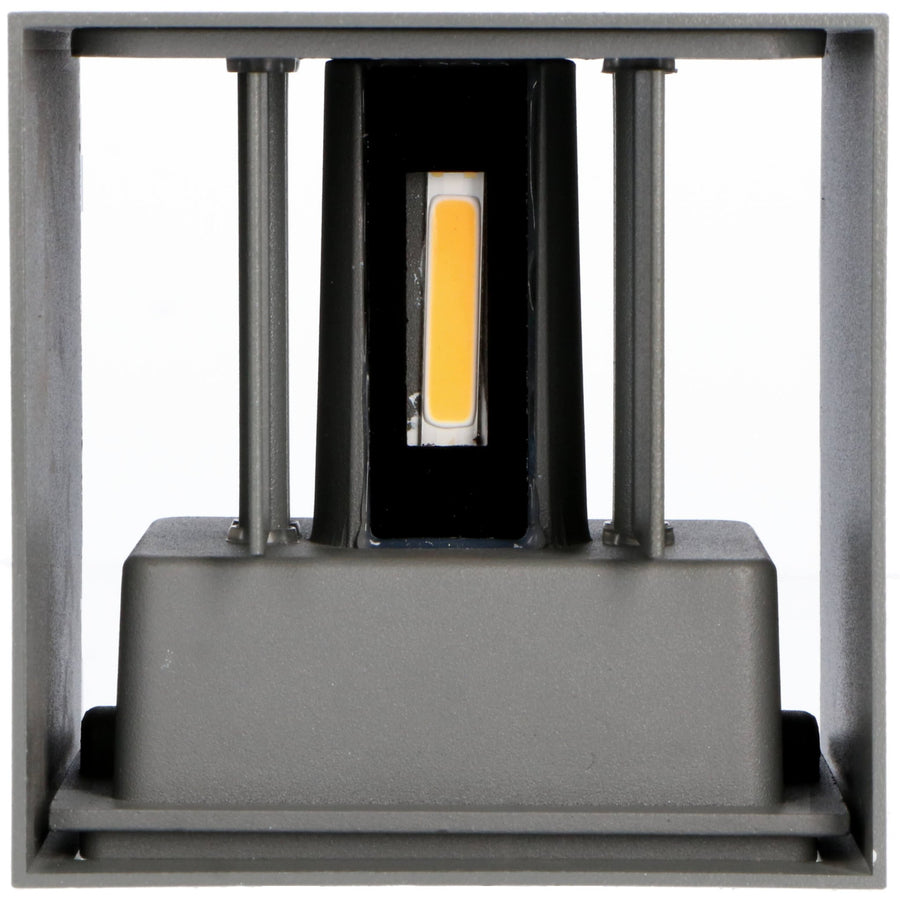 LED-Lichtwürfel-LED-Außenwandleuchte – Auf- und Abwärtslicht – IP65 – Anthrazit - lidstore.shop