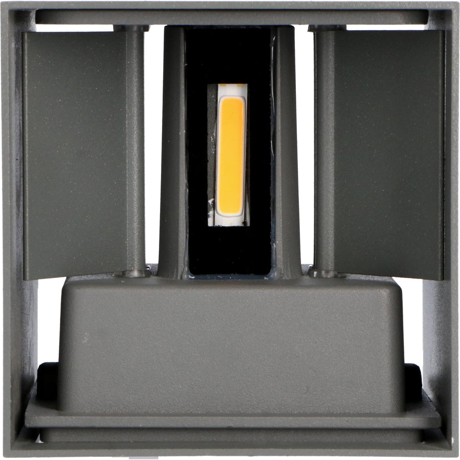 LED-Lichtwürfel-LED-Außenwandleuchte – Auf- und Abwärtslicht – IP65 – Anthrazit - lidstore.shop