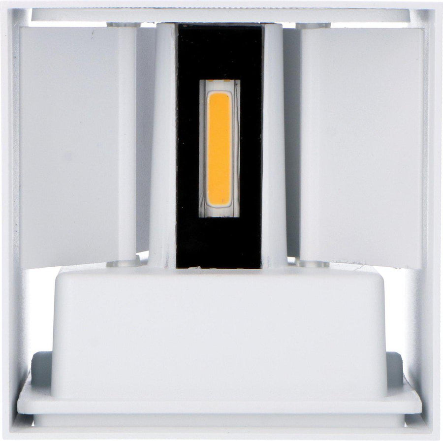 LED-Lichtwürfel-LED-Außenwandleuchte – Auf- und Abwärtslicht – IP65 – Weiß - lidstore.shop